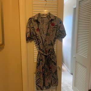 Pretty tropical Zara Shirtdress
